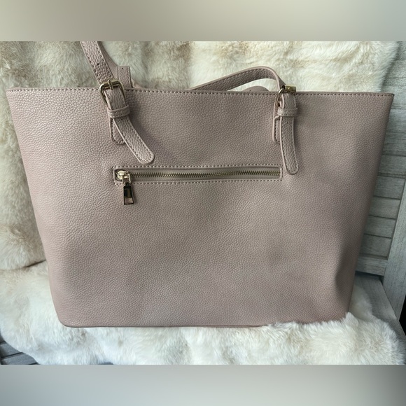 Madison West Oversized Neutral Blush Tote Bag - Picture 8 of 16